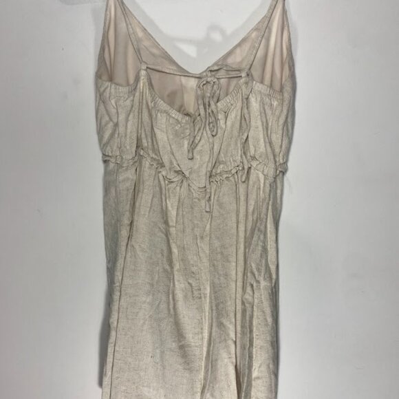 Speechless Beige Linen Blend Dress - Picture 3 of 5